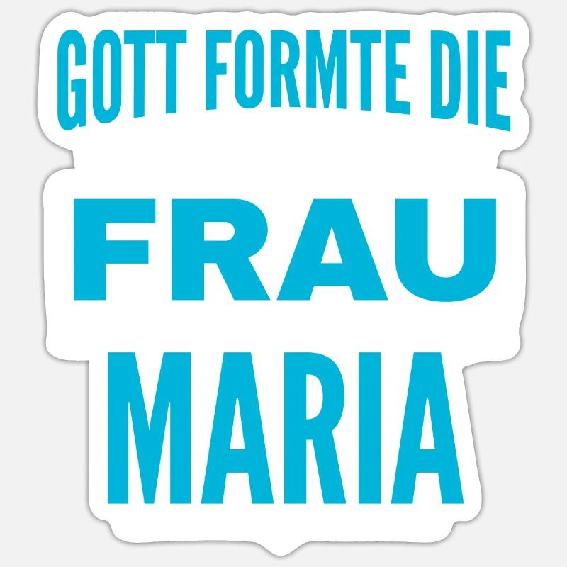 Maria Name Design - Sticker size S (10 x 10 cm) - white matte