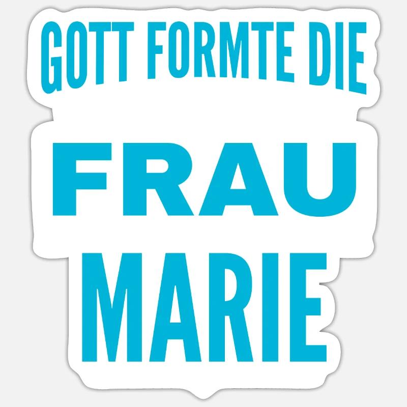 Conception du nom de Marie Sticker taille S (10 x 10 cm)