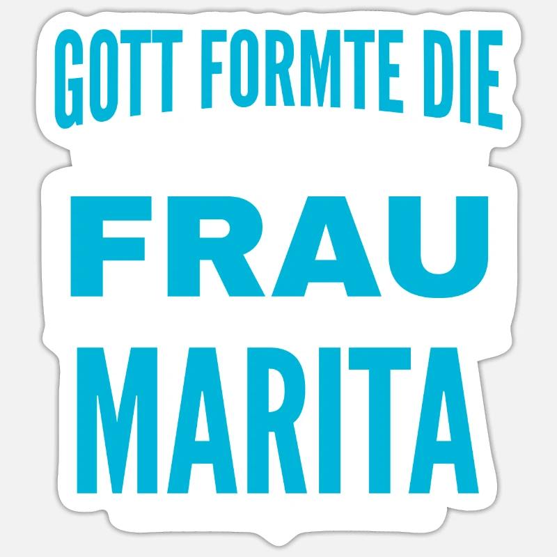 Conception du nom Marita - Sticker taille S (10 x 10 cm) - blanc mat