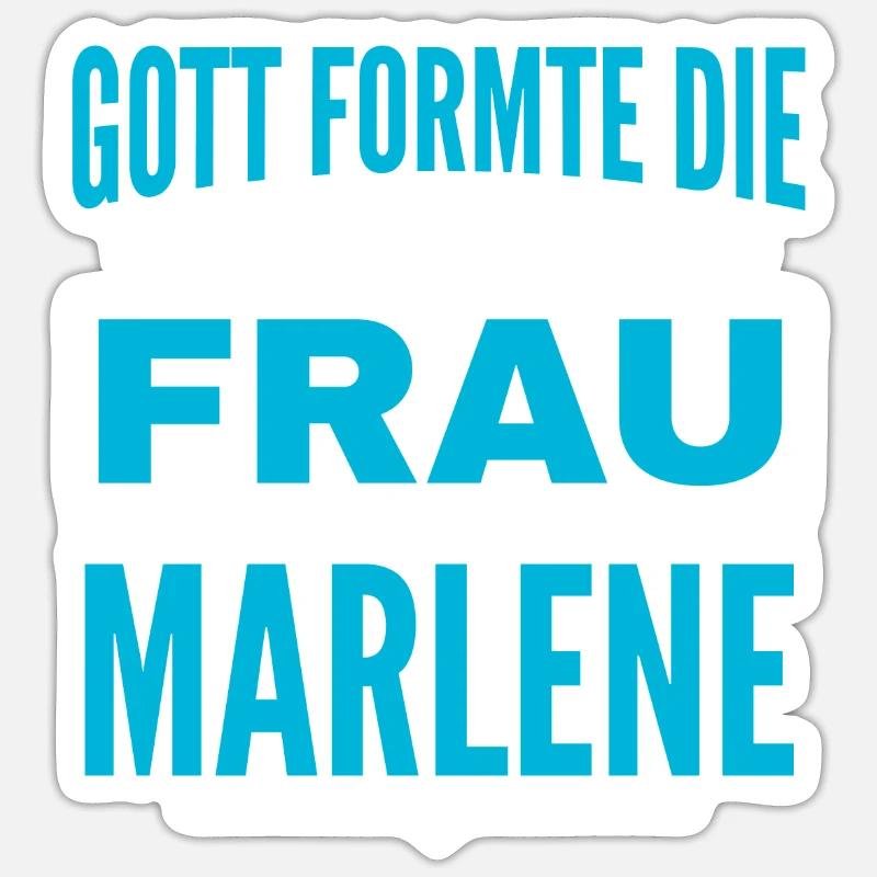 Marlene Name Design - Sticker Größe S (10 x 10 cm) - Mattweiß