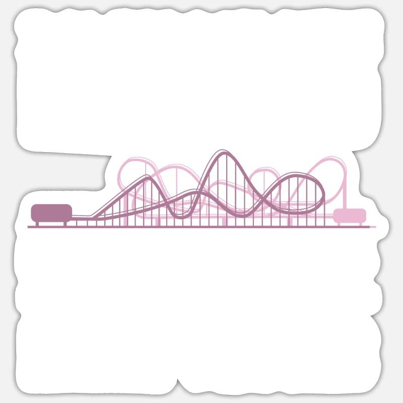 Roller Coaster Gift Looping Parc à thème Sticker taille S (10 x 10 cm)