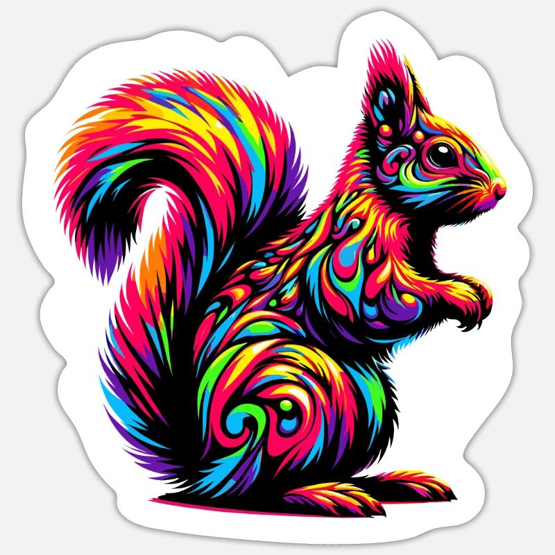Squirrel - Sticker size S (10 x 10 cm) - white matte