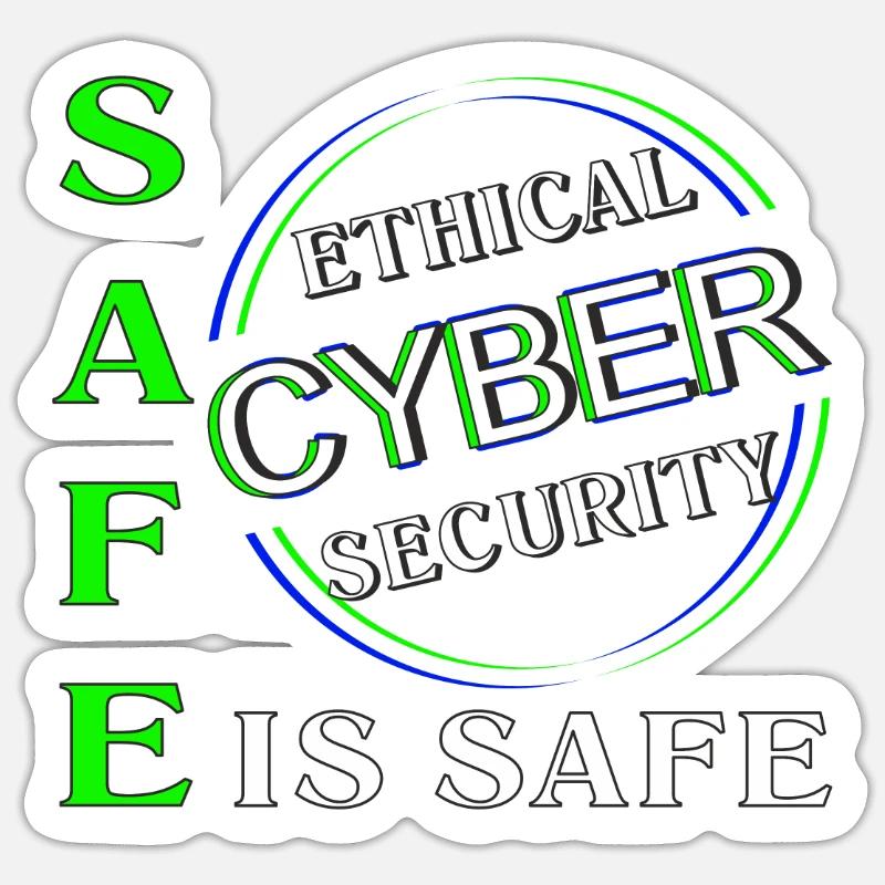 Ethical Cyber Security SAFE - Sticker size S (10 x 10 cm) - white matte
