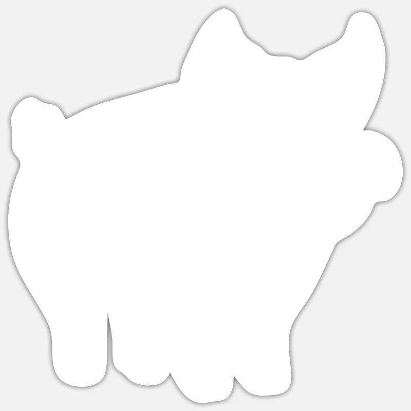 Cochon trèfle - Sticker taille S (10 x 10 cm) - blanc mat