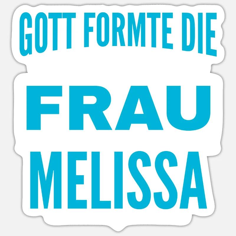 Conception du nom de Melissa Sticker taille S (10 x 10 cm)