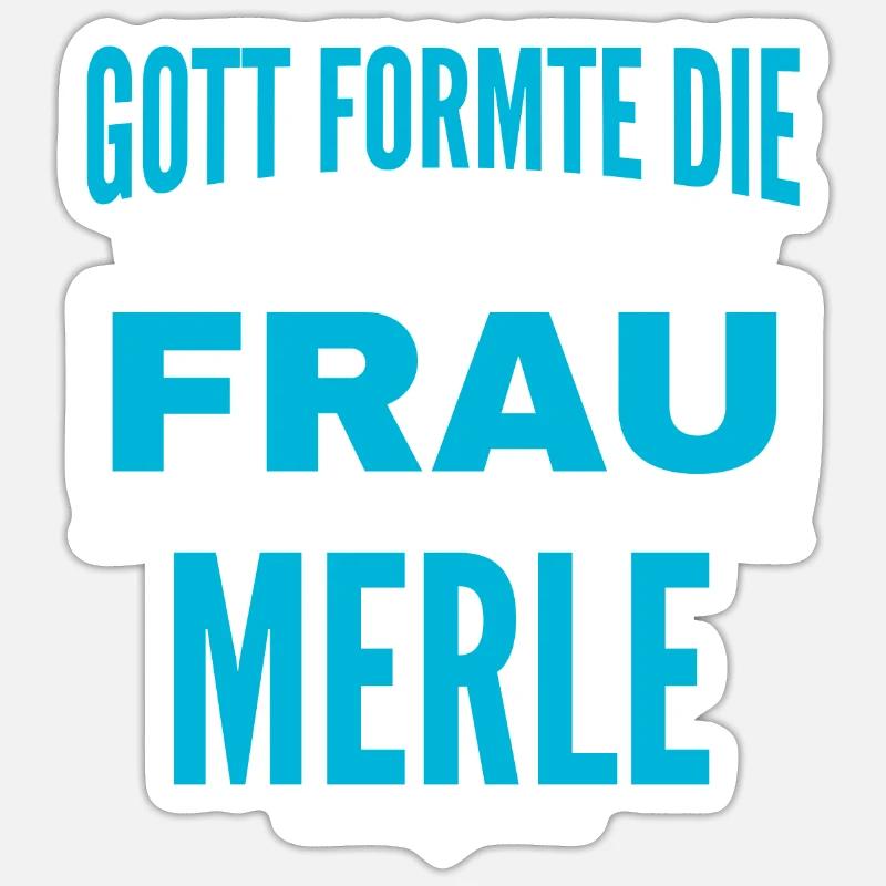 Conception du nom Merle Sticker taille S (10 x 10 cm)