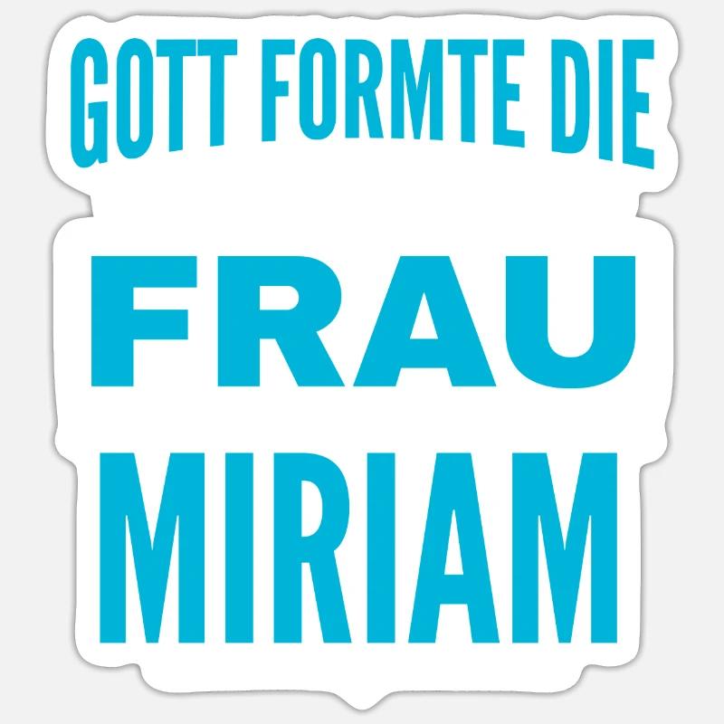 Miriam Name Design - Sticker size S (10 x 10 cm) - white matte