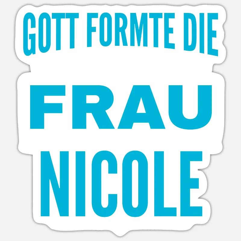 Conception du nom de Nicole Sticker taille S (10 x 10 cm)