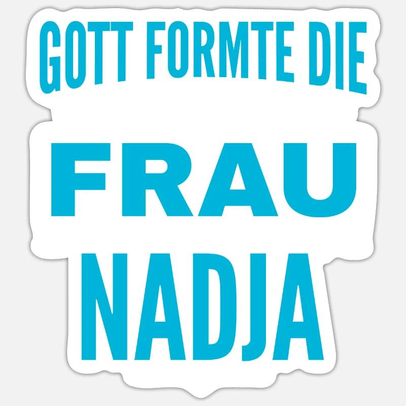 Conception du nom Nadja Sticker taille S (10 x 10 cm)