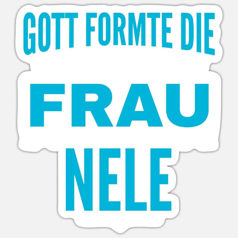 Nele Name Design Sticker Größe S (10 x 10 cm)