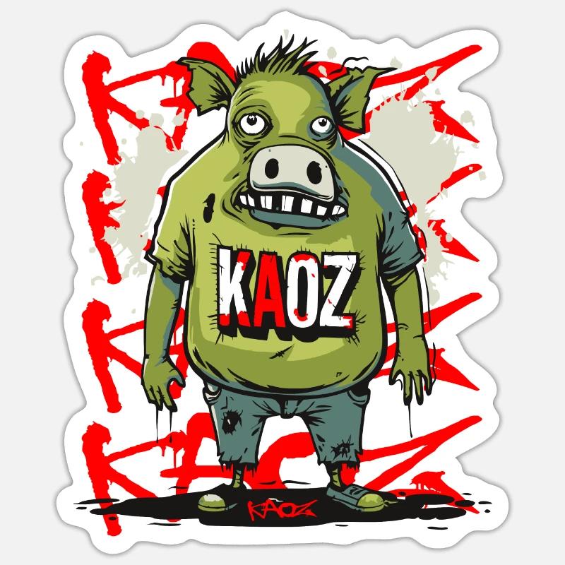 Die Existenz eines Schweins Sticker Größe S (10 x 10 cm)