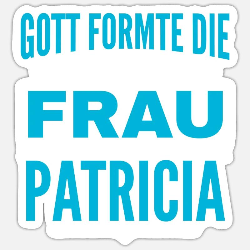 Conception du nom Patricia - Sticker taille S (10 x 10 cm) - blanc mat