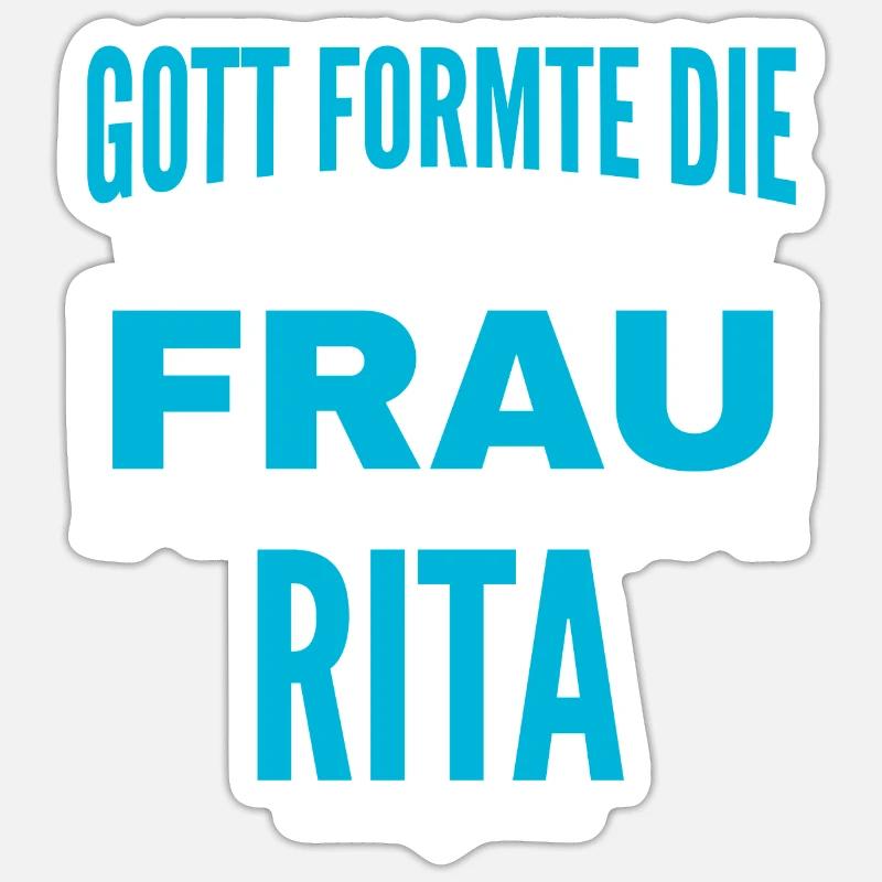 Rita Name Design - Sticker Größe S (10 x 10 cm) - Mattweiß