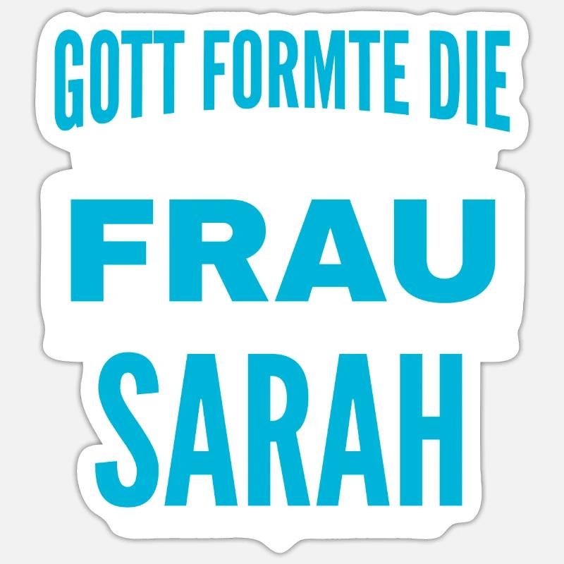 Sarah Name Design - Sticker size S (10 x 10 cm) - white matte