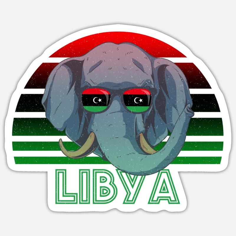 Libyen - Sticker Größe S (10 x 10 cm) - Mattweiß