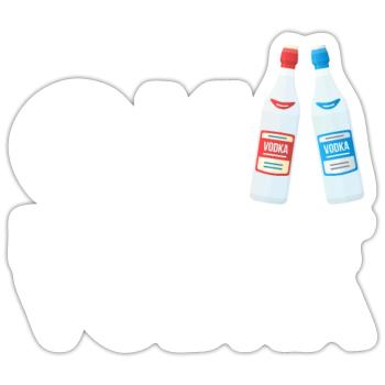 OK But First Vodka T-Shirt Funny Drinking Cool - Sticker size S (10 x 10 cm) - white matte - Front
