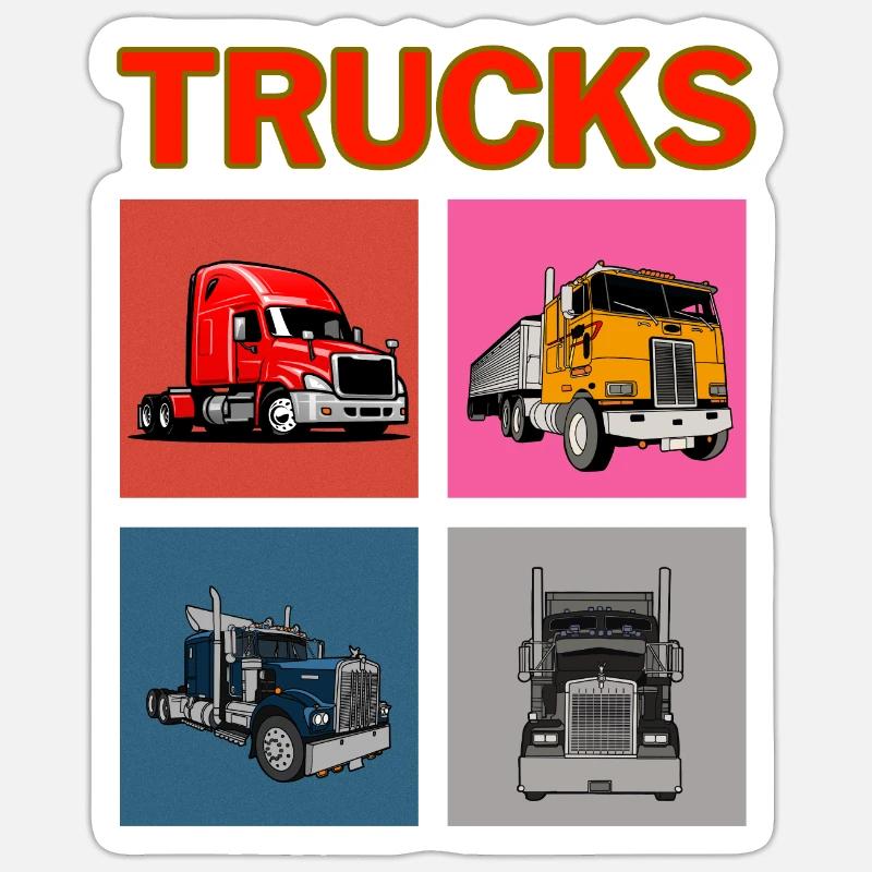 Trucks Sticker size S (10 x 10 cm)