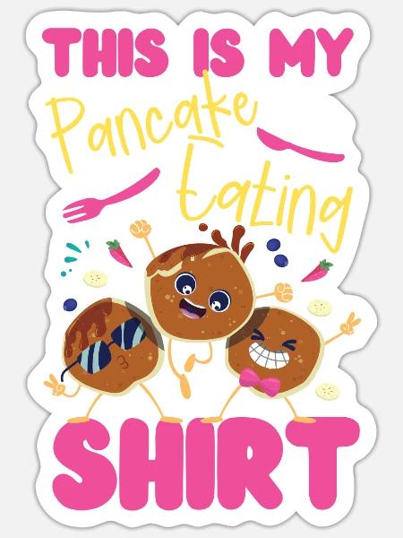 Pancake Lover Kids This Is My - Sticker Größe S (10 x 10 cm) - Mattweiß