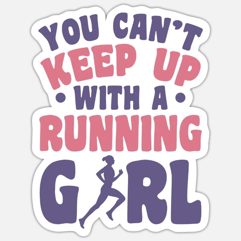 Coureur - Sticker taille S (10 x 10 cm) - blanc mat
