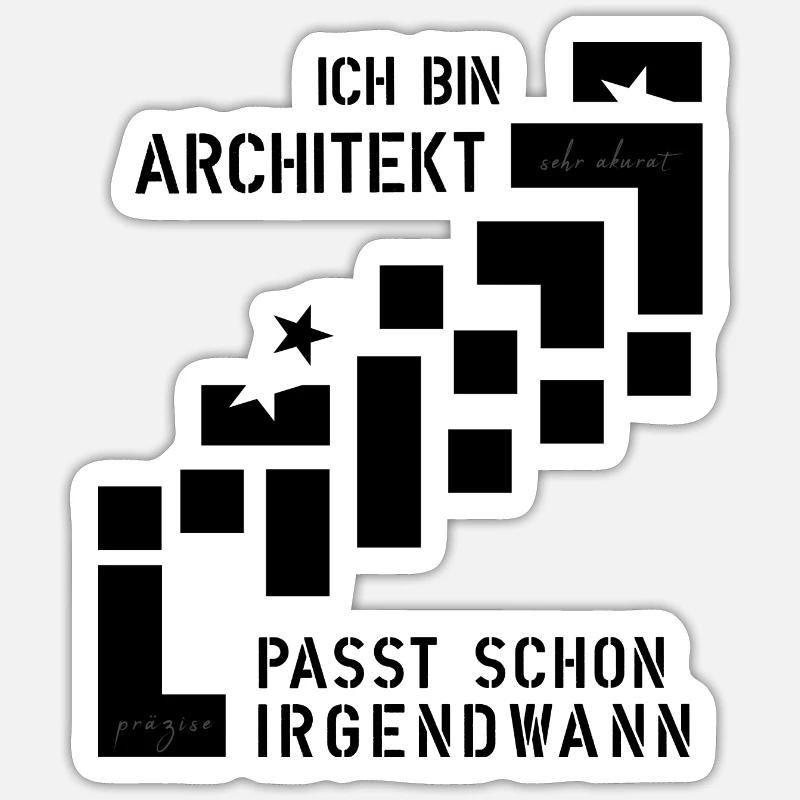 Architect - Sticker size S (10 x 10 cm) - white matte