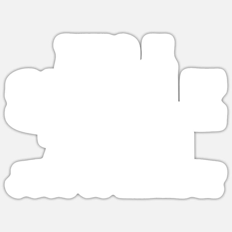 Cadeau unique - Sticker taille S (10 x 10 cm) - blanc mat