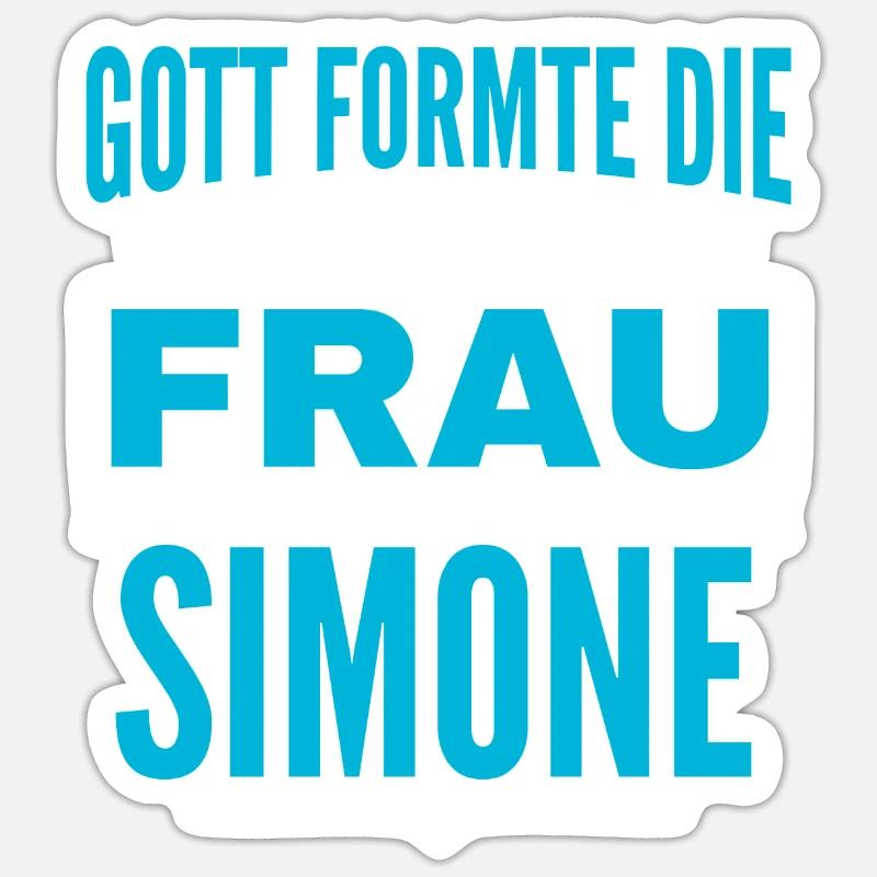 Simone Name Design - Sticker Größe S (10 x 10 cm) - Mattweiß