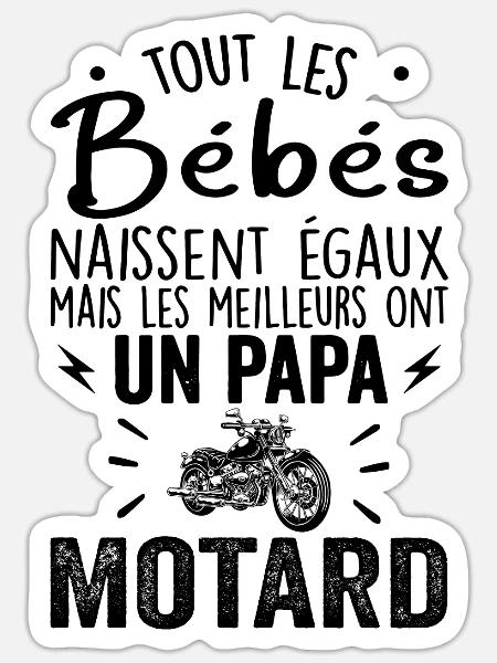 Babys haben am besten einen Biker-Papa - Sticker Größe S (10 x 10 cm) - Mattweiß