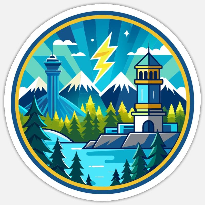 Thunder Bay - Sticker taille S (10 x 10 cm) - blanc mat