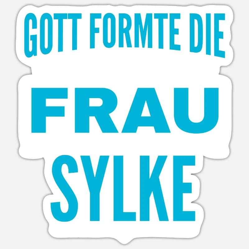 Conception du nom Sylke - Sticker taille S (10 x 10 cm) - blanc mat