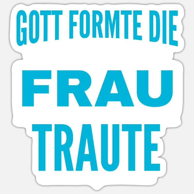 Conception du nom Traute Sticker taille S (10 x 10 cm)