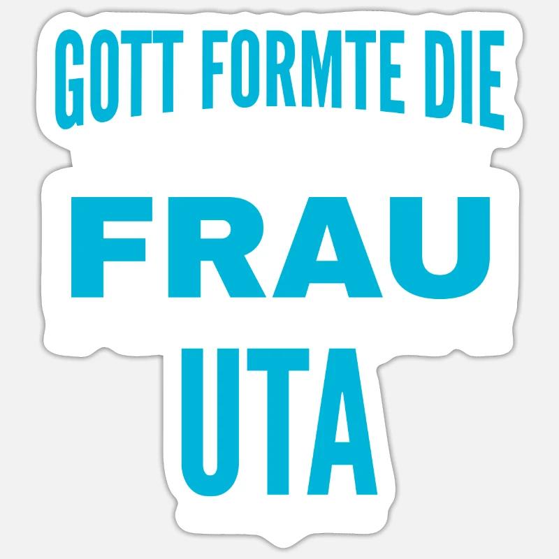Conception du nom Uta - Sticker taille S (10 x 10 cm) - blanc mat