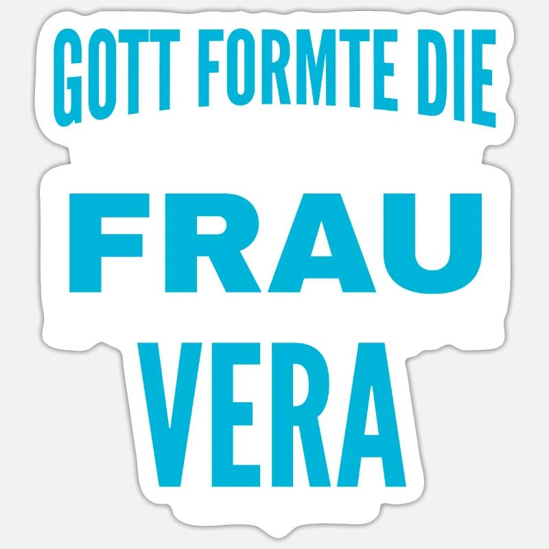 Conception du nom Vera - Sticker taille S (10 x 10 cm) - blanc mat