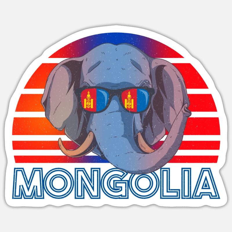 Mongolia - Sticker size S (10 x 10 cm) - white matte
