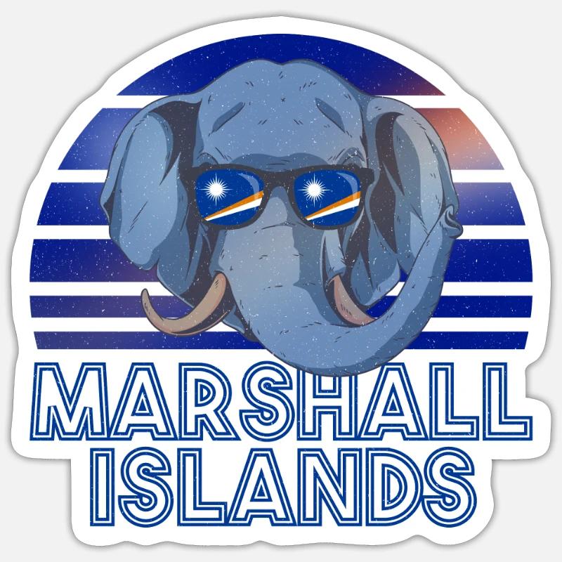 Marshall (Îles) Sticker taille S (10 x 10 cm)