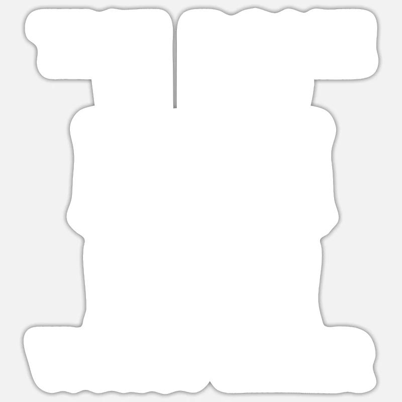 Le Chuchoteur d’os - Sticker taille S (10 x 10 cm) - blanc mat
