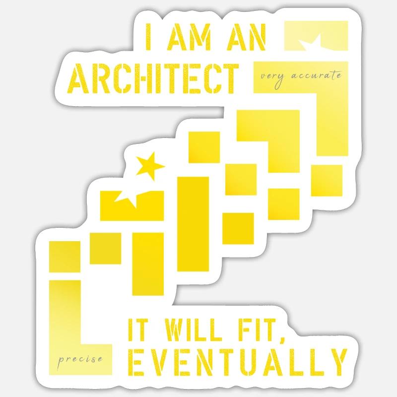 Achitect - Sticker size S (10 x 10 cm) - white matte