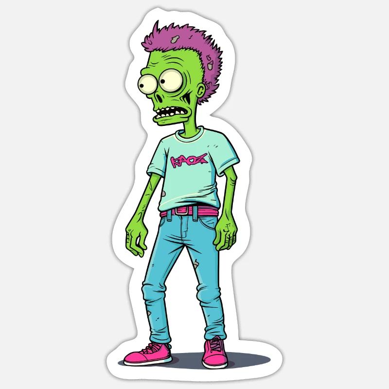 Einfach ein weiterer Fashion Zombie Sticker Größe S (10 x 10 cm)