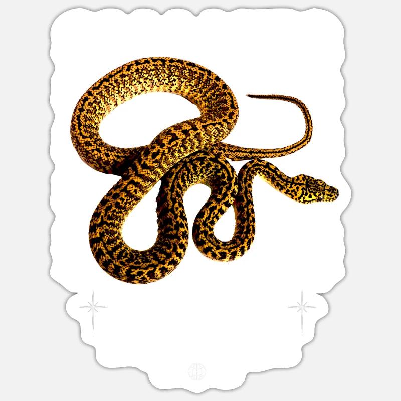 Carpet Python Modern Streetwear Reptile Keeper Sticker size S (10 x 10 cm)