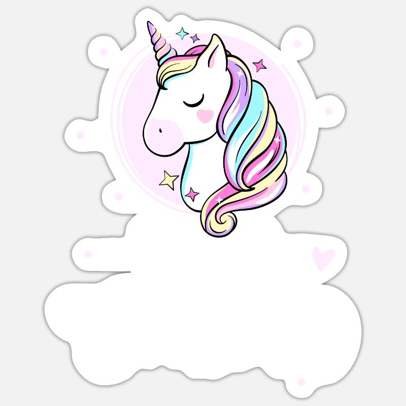 Ich werde Große Cousine 2025 Mädchen Einhorn Sticker Größe S (10 x 10 cm)