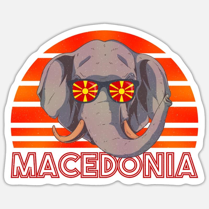 Macédoine Sticker taille S (10 x 10 cm)