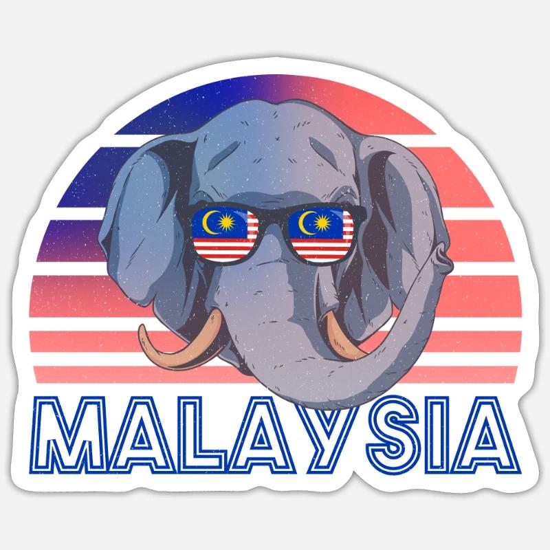 Malaysia - Sticker size S (10 x 10 cm) - white matte