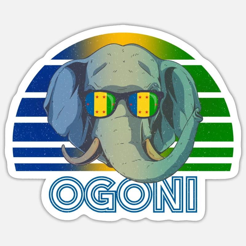 Ogoni - Sticker taille S (10 x 10 cm) - blanc mat