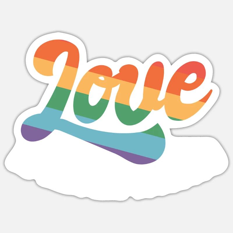 Cadeaux gays - Sticker taille S (10 x 10 cm) - blanc mat