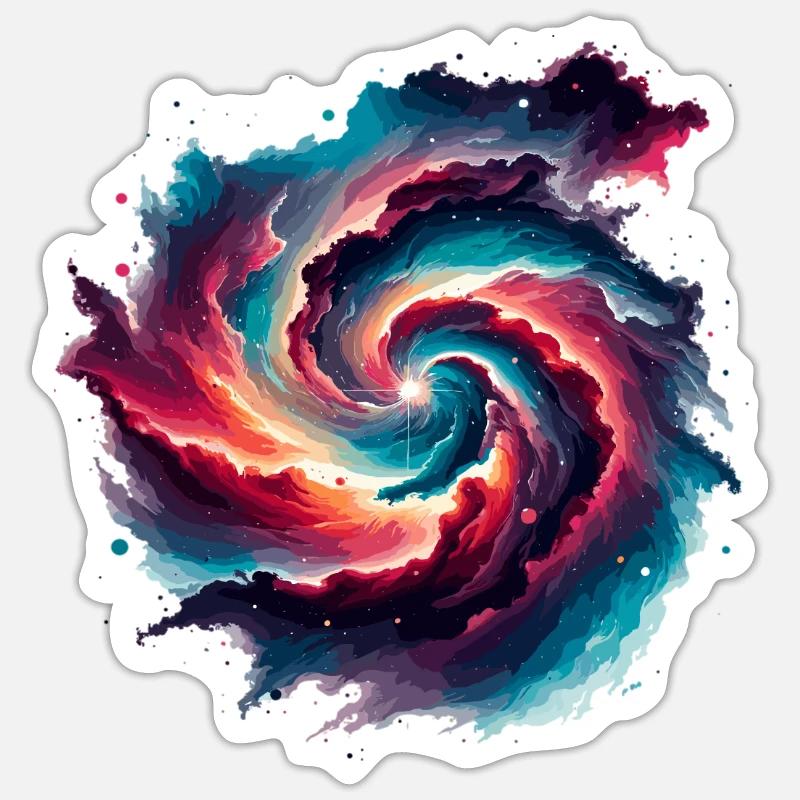 Nébuleuses colorées dans l’espace Sticker taille S (10 x 10 cm)