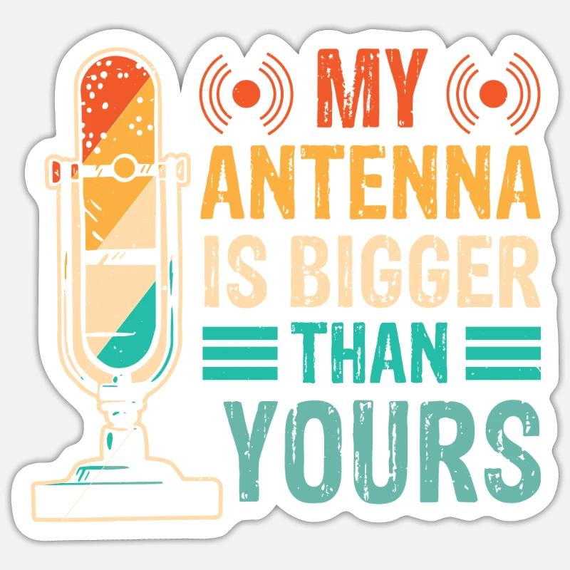 Radio Operator Transmitter Fequenz Communication Sticker size S (10 x 10 cm)