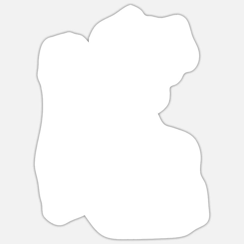 Lévrier Lévrier Drôle - Sticker taille S (10 x 10 cm) - blanc mat