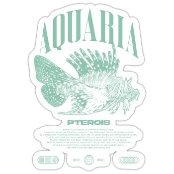 Rotfeuerfisch Marine Fish Keeper Moderne Streetwear - Sticker Größe S (10 x 10 cm) - Mattweiß - Vorne