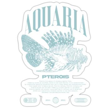 Rotfeuerfisch Marine Fish Keeper Moderne Streetwear - Sticker Größe S (10 x 10 cm) - Mattweiß - Vorne