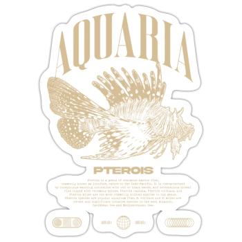 Rotfeuerfisch Marine Fish Keeper Moderne Streetwear - Sticker Größe S (10 x 10 cm) - Mattweiß - Vorne