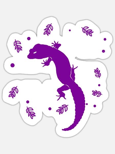 Salamander - Amphibie Tier - Sticker Größe S (10 x 10 cm) - Mattweiß